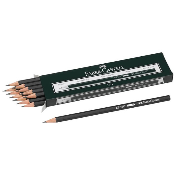 FABER-CASTELL 1111 Bleistifte HB schwarz, 12 St.